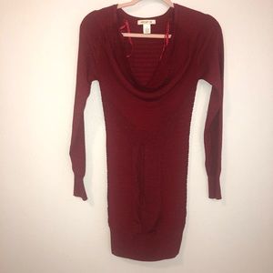 Red Long Sleeves Bodycon Party Dress